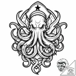 Cthulhu, tattoo flash sheet design, black out… – style Jaeger Mini – tattoo sketch (15.11.2025 09:47)
