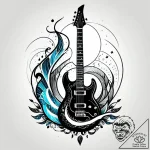 Tat tattoo sketch, electric guitar intertwine… – style Jagger Old – tattoo sketch (15.11.2025 09:56)