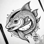 Catfish, tattoo line art, minimalist approach… – style Jaeger Simple – tattoo sketch (15.11.2025 10:57)