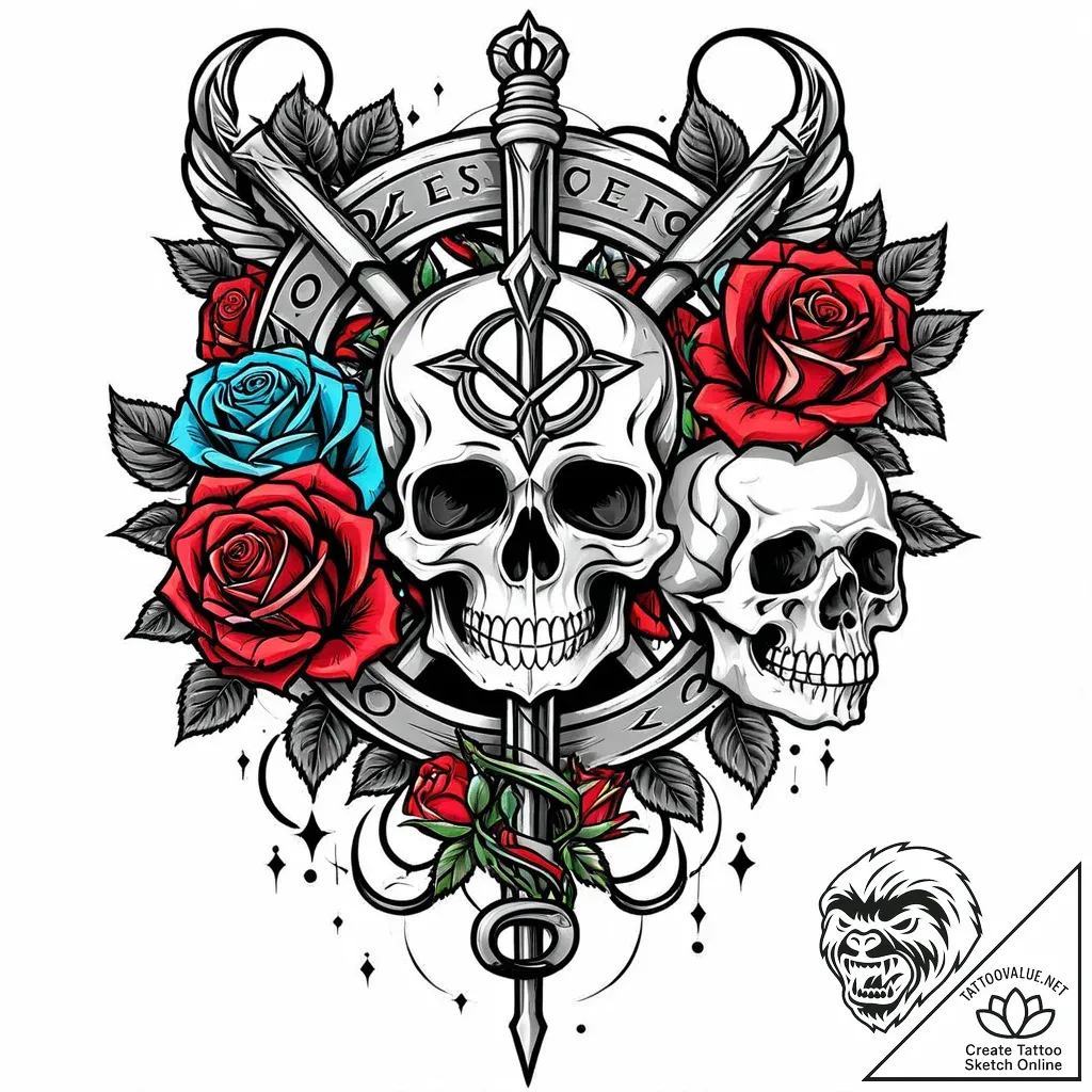 Caduceus staff, representing balance and nego... - style Jaeger Mini - tattoo sketch (15.11.2025 11:07)