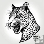 Leopard shadow stalking stars, tattoo flash s… – style Jagger Old – tattoo sketch (15.11.2025 11:17)