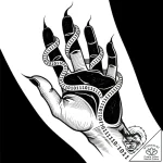 Tat tattoo sketch, programmerвђ™s hand typing… – style Flux Inscriptions – tattoo sketch (15.11.2025 13:27)