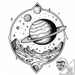 Tattoo sketch, jim standing on planet surface… – style Jaeger Mini – tattoo sketch (15.11.2025 13:46)
