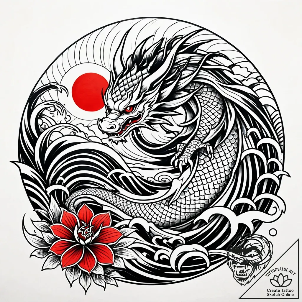 Labyrinth beneath eclipsed stars, tattoo line... - style Jaeger Simple - tattoo sketch (15.11.2025 14:17)