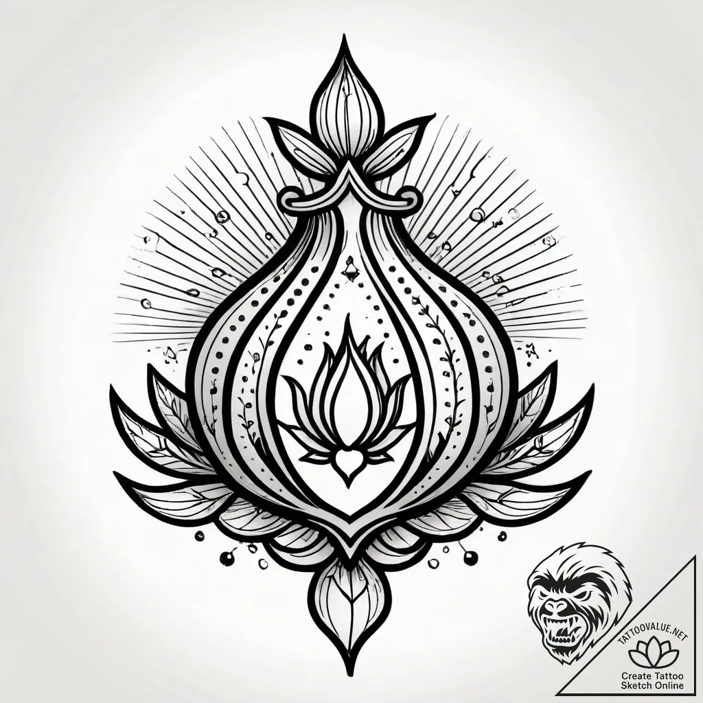 Pomegranate bursting with spectral seeds, con... - style Jagger Old - tattoo sketch (15.11.2025 15:57)