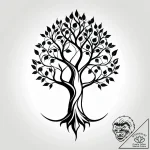 Fractured blade within spectral tree, tattoo… – style Jagger Old – tattoo sketch (15.11.2025 16:36)