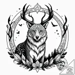 Tattoo sketch, antonio with forest spirits ci… – style Jagger Old – tattoo sketch (15.11.2025 17:46)