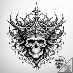 Hidden relic crowned with thorns, tattoo draw… – style Jaeger Simple – tattoo sketch (15.11.2025 18:07)