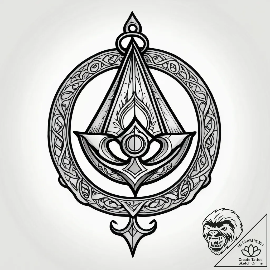 I, ink illustration for tattoo, rough sketchy... - style Jagger Old - tattoo sketch (15.11.2025 18:27)