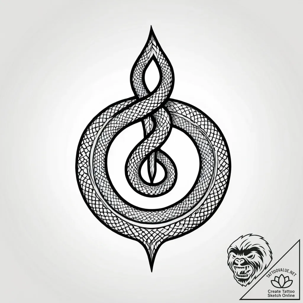 Atomic serpent unraveling data stream, concep... - style Jagger Old - tattoo sketch (15.11.2025 20:27)