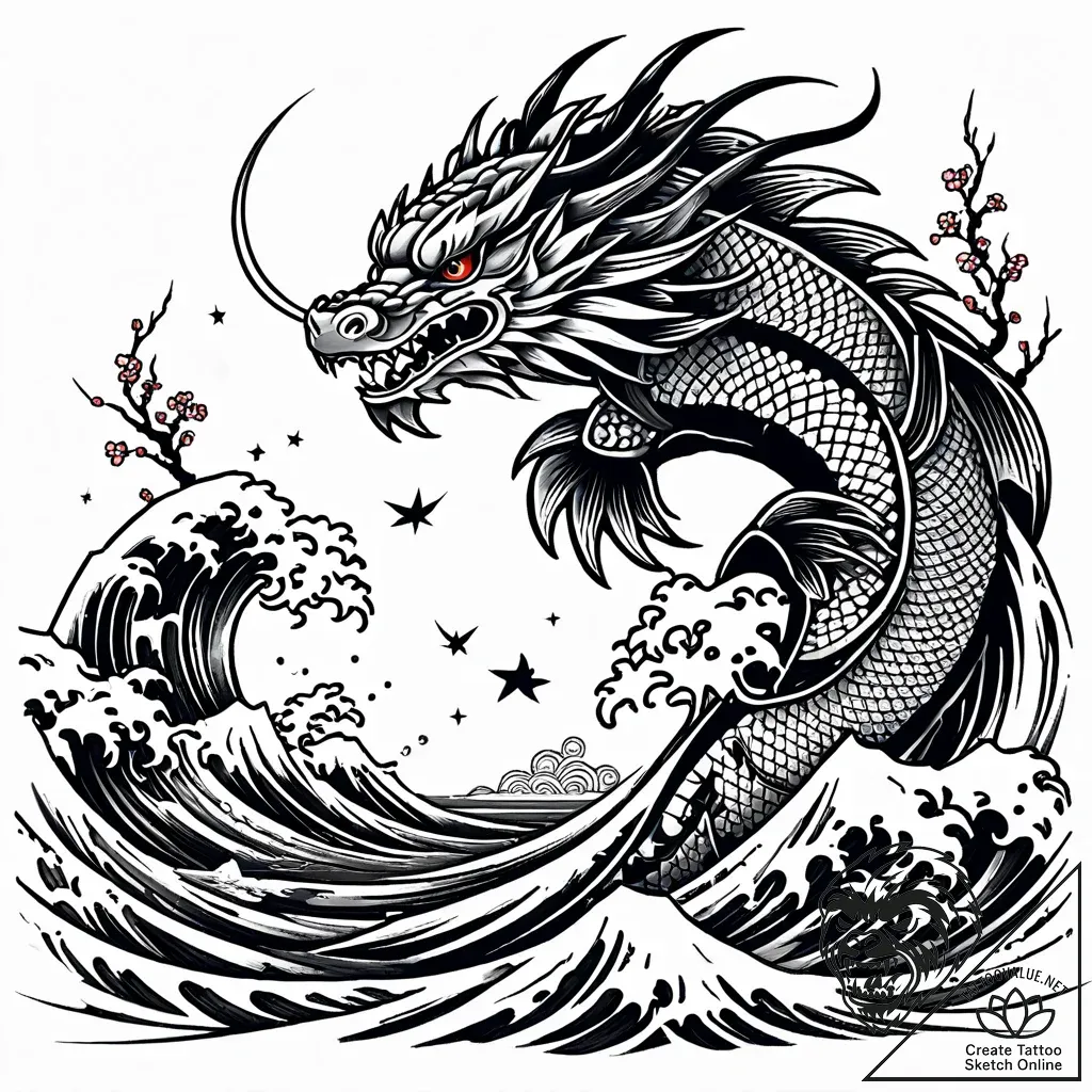 Shooting star, retro pixel art style, ink ill... - style Jaeger Simple - tattoo sketch (15.11.2025 21:27)