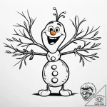 Tattoo sketch, olaf with twig arms open wide,… – style Jaeger Simple – tattoo sketch (15.11.2025 22:37)