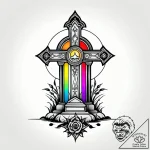 Tattoo sketch a stylized graveyard with a lon… – style Jagger Old – tattoo sketch (15.11.2025 23:06)