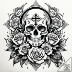 Tattoo design a floral design with a subtle,… – style Jaeger Simple – tattoo sketch (15.11.2025 23:17)