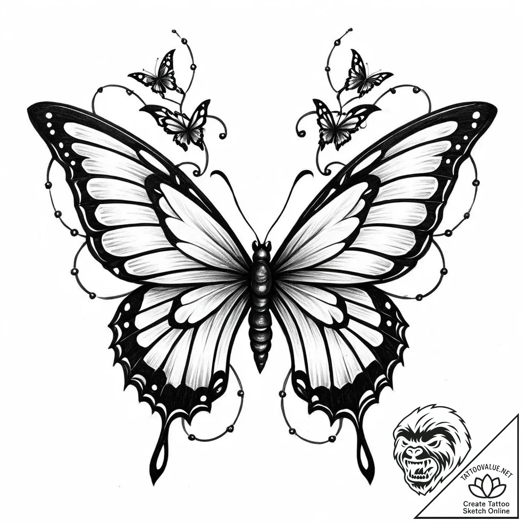 Tattoo sketch, paprika with butterfly wings,... - style Jaeger Mini - tattoo sketch (15.11.2025 23:22)