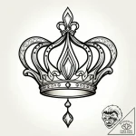 Tattoo sketch a minimalist crown with a singl… – style Jagger Old – tattoo sketch (15.11.2025 23:27)