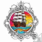 рїр»р°рѕрµс‚р° сѓрѕрєсђрѕрірёс‰ (treasure pla… – style Jaeger Mini – tattoo sketch (16.11.2025 00:22)