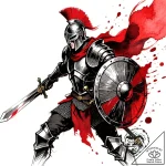 Tat tattoo sketch, heroic knight clad in shin… – style Flux Inscriptions – tattoo sketch (16.11.2025 00:32)