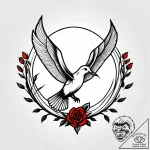 Tattoo sketch a lone dove carrying an olive b… – style Jagger Old – tattoo sketch (16.11.2025 01:06)