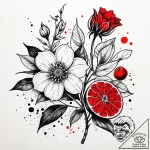 Tattoo design a blossoming flower turning int… – style Jaeger Simple – tattoo sketch (16.11.2025 01:17)