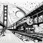 Tattoo sketch, polar express train crossing b… – style Jaeger Simple – tattoo sketch (16.11.2025 01:37)