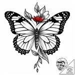 Tattoo sketch, delicate butterfly perched on… – style Jaeger Mini – tattoo sketch (16.11.2025 01:42)