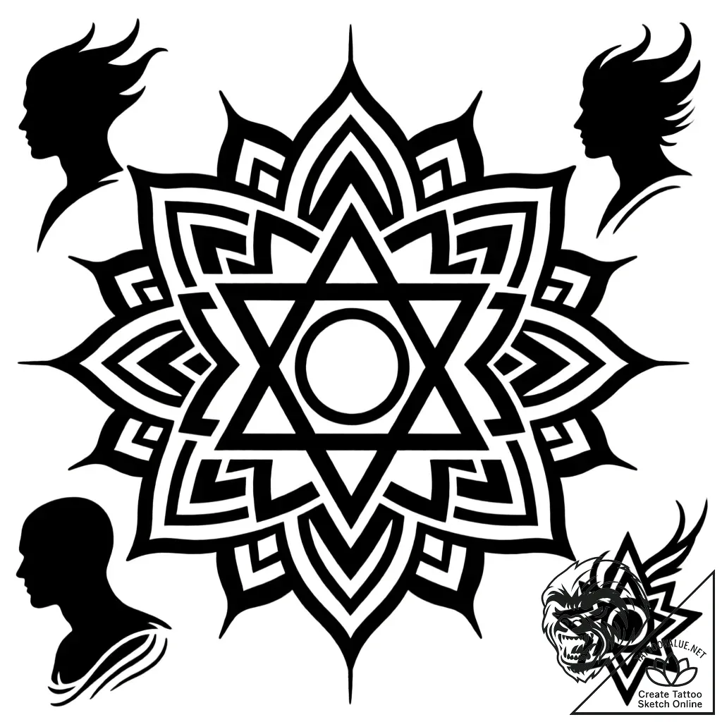 Tattoo sketch, vectorвђ™s robot army silhouet... - style Flux Inscriptions - tattoo sketch (16.11.2025 02:12)