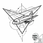 Paper airplane leaving a dotted line trail, c… – style Jaeger Mini – tattoo sketch (16.11.2025 02:22)
