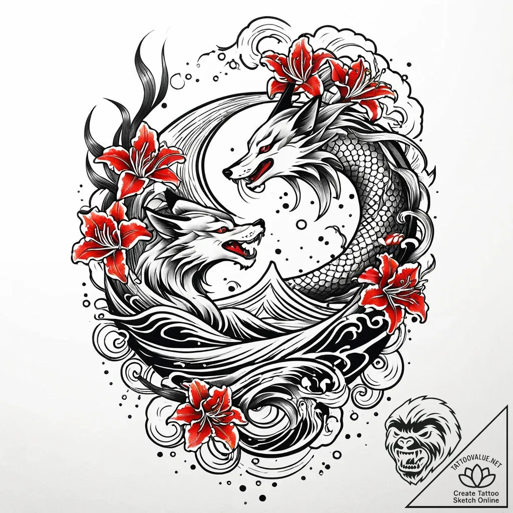 р»рёрѕрёрё рё рірѕр»рѕс‹, tattoo flash sheet... - style Jaeger Mini - tattoo sketch (16.11.2025 02:41)