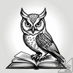 Tattoo sketch, owl with glowing eyes perched… – style Jagger Old – tattoo sketch (16.11.2025 03:06)