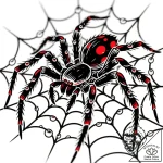 A close-up of a spider weaving its intricate… – style Flux Inscriptions – tattoo sketch (16.11.2025 03:12)