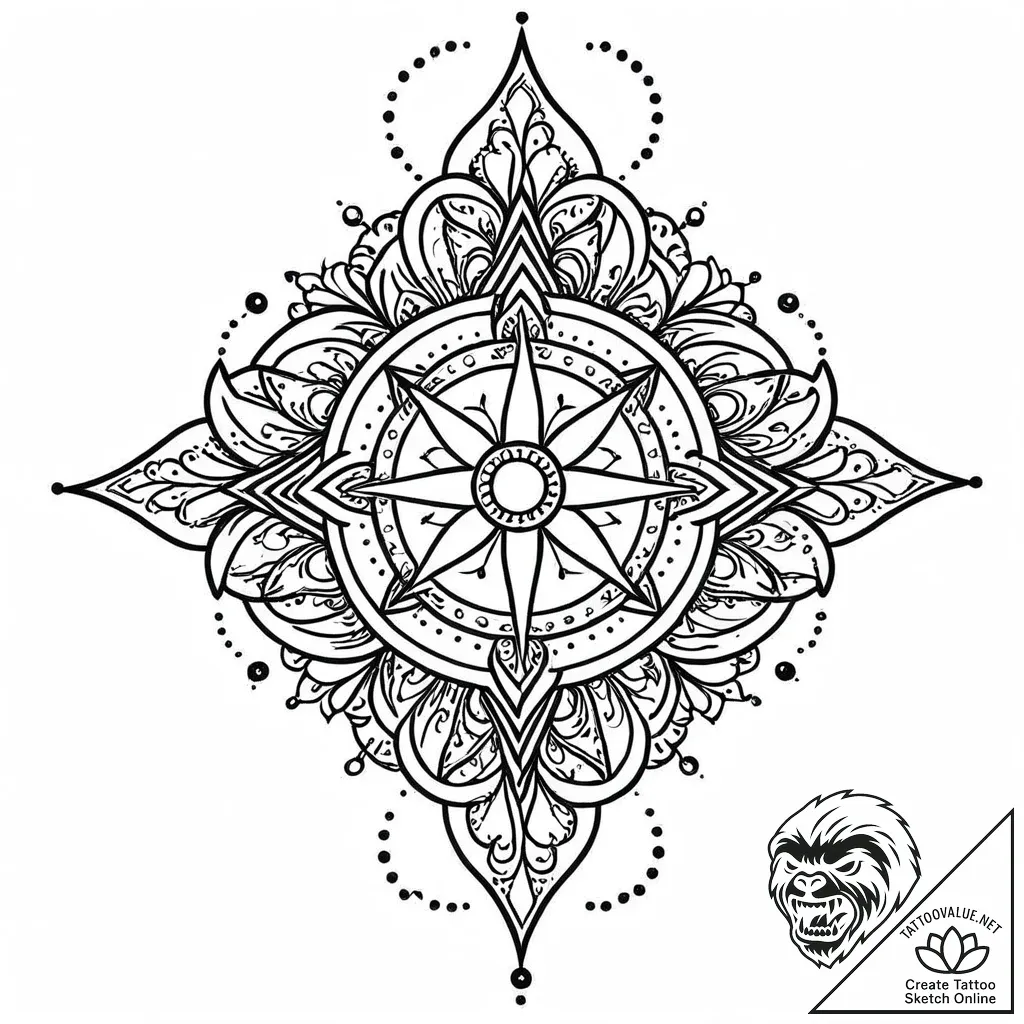 Dreyfus-style industrial design symbol, tatto... - style Jaeger Mini - tattoo sketch (16.11.2025 03:22)