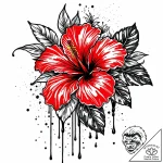 Tat tattoo sketch, bright watercolor hibiscus… – style Jaeger Mini – tattoo sketch (16.11.2025 04:02)