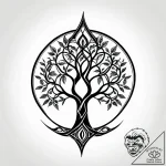 69. tattoo design: a “alatyr” rune appearing… – style Jagger Old – tattoo sketch (16.11.2025 04:07)