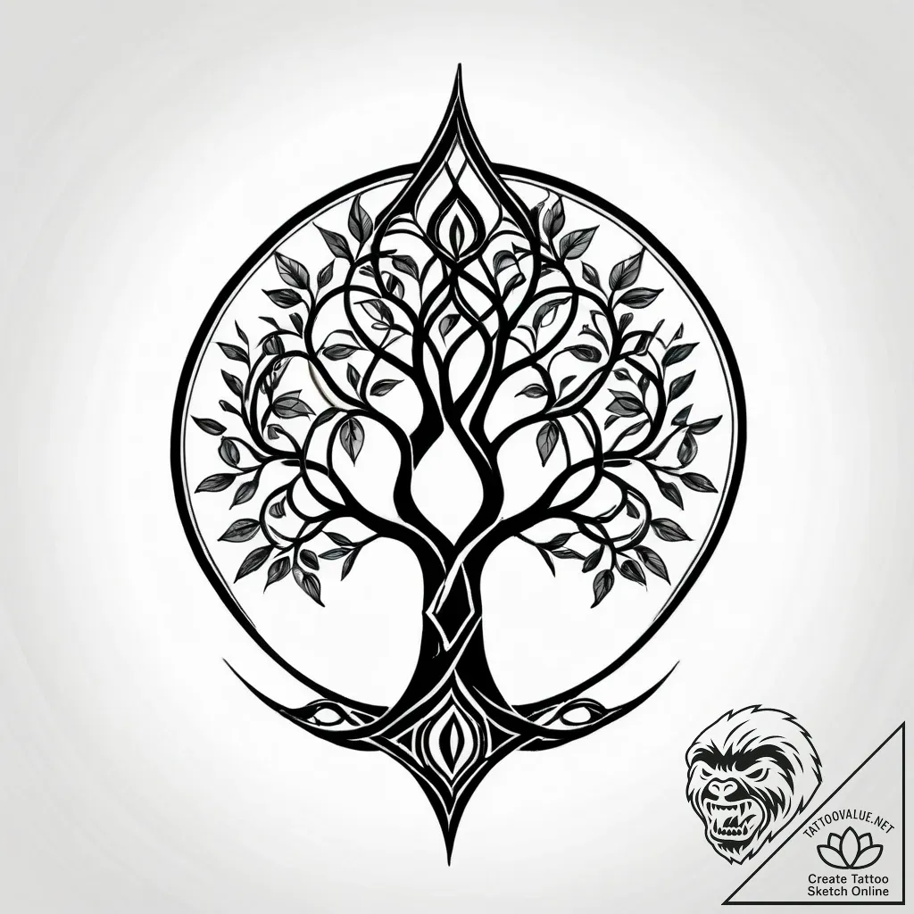 69. tattoo design: a "alatyr" rune appearing... - style Jagger Old - tattoo sketch (16.11.2025 04:07)