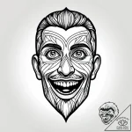 Tattoo sketch, miguel smiling with glowing ey… – style Jagger Old – tattoo sketch (16.11.2025 04:27)