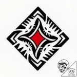 Tattoo design: a minimalist rhombus with inte… – style Flux Inscriptions – tattoo sketch (16.11.2025 04:32)