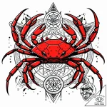Tattoo design a cancer crab with the “chariot… – style Jaeger Simple – tattoo sketch (16.11.2025 04:37)