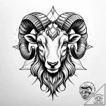 Tattoo sketch an aries ram’s head, drawn with… – style Jaeger Simple – tattoo sketch (16.11.2025 05:17)