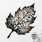 Tat tattoo sketch, hyperrealistic leaf covere… – style Flux Inscriptions – tattoo sketch (16.11.2025 05:32)