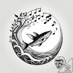 Tat tattoo sketch, musical notes transforming… – style Jagger Old – tattoo sketch (16.11.2025 05:47)