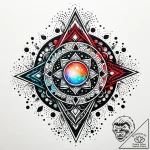 Opal medallion glowing faintly, ink illustrat… – style Jaeger Simple – tattoo sketch (16.11.2025 05:57)
