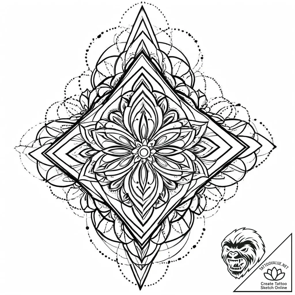 Tattoo sketch a minimalist design of overlapp... - style Jaeger Mini - tattoo sketch (16.11.2025 06:02)