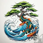 A shot of a line of wind-swept cypress trees… – style Jaeger Simple – tattoo sketch (16.11.2025 06:37)