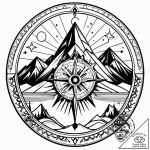 Tat tattoo sketch, traveler’s compass entwine… – style Jagger Old – tattoo sketch (16.11.2025 06:46)
