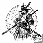 Tattoo design a samurai’s traditional fan wit… – style Jaeger Mini – tattoo sketch (16.11.2025 07:01)