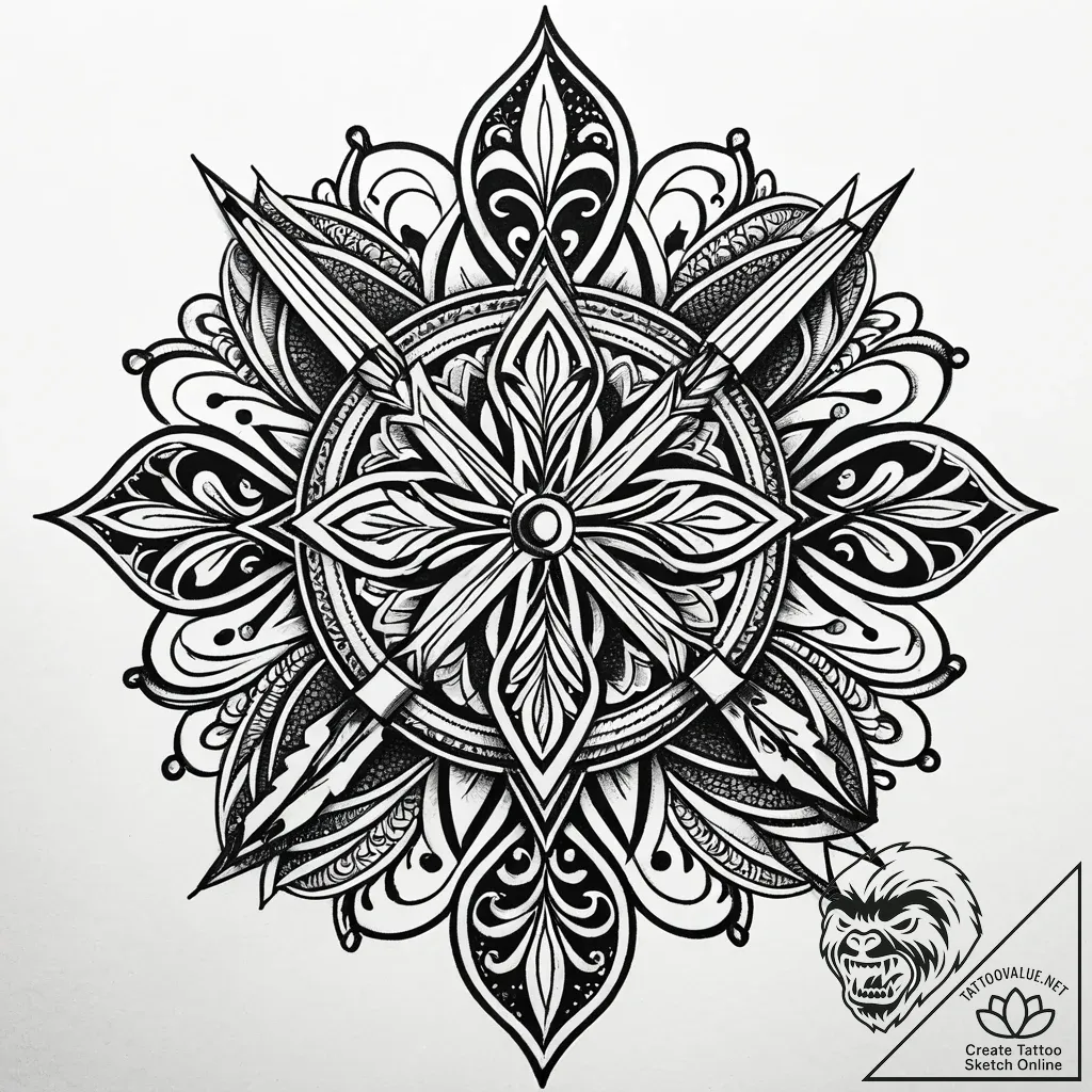 A safety pin, ink illustration for tattoo, do... - style Jaeger Simple - tattoo sketch (16.11.2025 07:37)