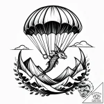 Tat tattoo sketch, parachutist free-falling w… – style Jagger Old – tattoo sketch (16.11.2025 08:07)
