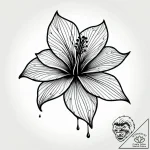 Tat tattoo sketch, vibrant hibiscus flower wi… – style Jagger Old – tattoo sketch (16.11.2025 09:26)
