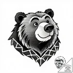братец медвежонок (brother bear, 2003), artis… – style Flux Inscriptions – tattoo sketch (16.11.2025 09:32)